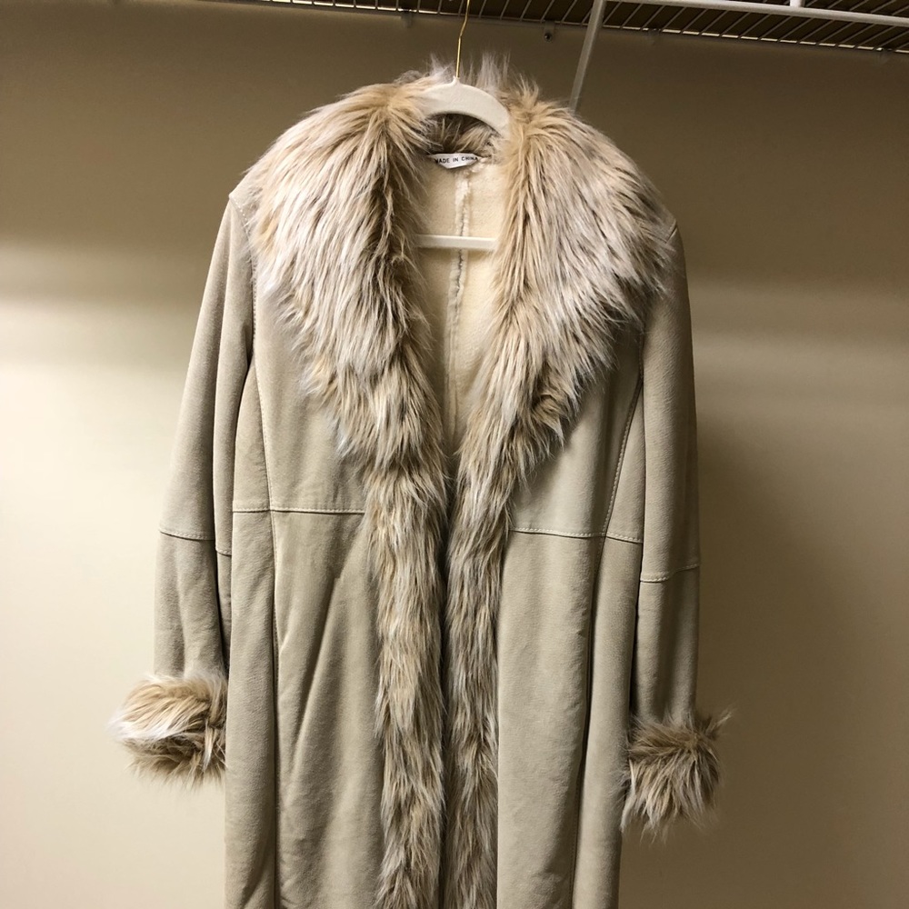 Marvin Richards Leather Suede Faux fur coat size M